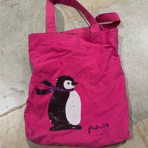 Aeropostale Pink Penguin Tote Bag